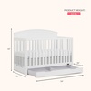 image:imageDream On Me Storybrooke 5in1 Convertible FullSize Crib with Under Drawer White GreenGuard Gold amp JPMA Convert to Toddler Day amp FullSize Bed 3 Mattress Heights Sustainable PinewoodWhite