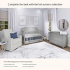 image:imageDream On Me Storybrooke 5in1 Convertible FullSize Crib with Under Drawer White GreenGuard Gold amp JPMA Convert to Toddler Day amp FullSize Bed 3 Mattress Heights Sustainable PinewoodPebble Grey