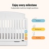 image:imageDream On Me Storybrooke 5in1 Convertible FullSize Crib with Under Drawer White GreenGuard Gold amp JPMA Convert to Toddler Day amp FullSize Bed 3 Mattress Heights Sustainable PinewoodWhite