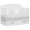 image:imageDream On Me Storybrooke 5in1 Convertible FullSize Crib with Under Drawer White GreenGuard Gold amp JPMA Convert to Toddler Day amp FullSize Bed 3 Mattress Heights Sustainable PinewoodWhite