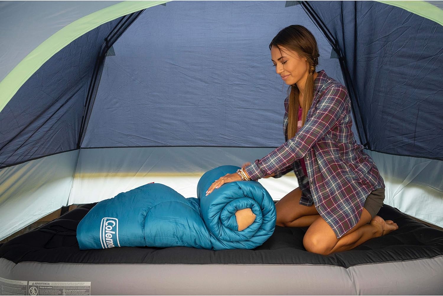Sleep Machine Backpack Coleman Brazos Cold-Weather Sleeping Bag, 20°F/30°F Lightweight Camping ...