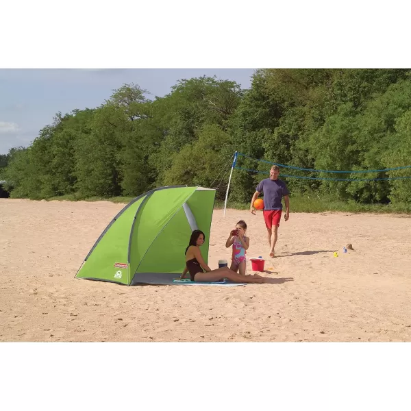 Coleman Beach Shade Canopy Tent, Lightweight &amp; Portable Beach Shade Sets Up in 5 Minutes, UPF 50+ Sun Protection Includes Sand Bags &amp; Stakes to Withstand Wind, Great for Beach, Park, Yard, Picnics