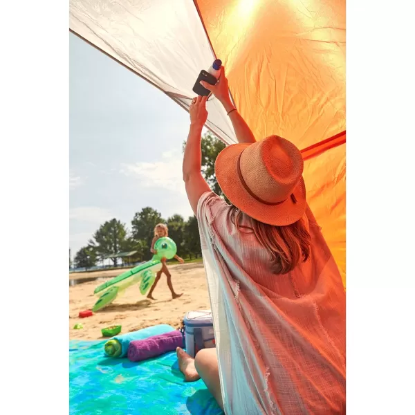 Coleman Beach Shade Canopy Tent, Lightweight &amp; Portable Beach Shade Sets Up in 5 Minutes, UPF 50+ Sun Protection Includes Sand Bags &amp; Stakes to Withstand Wind, Great for Beach, Park, Yard, Picnics