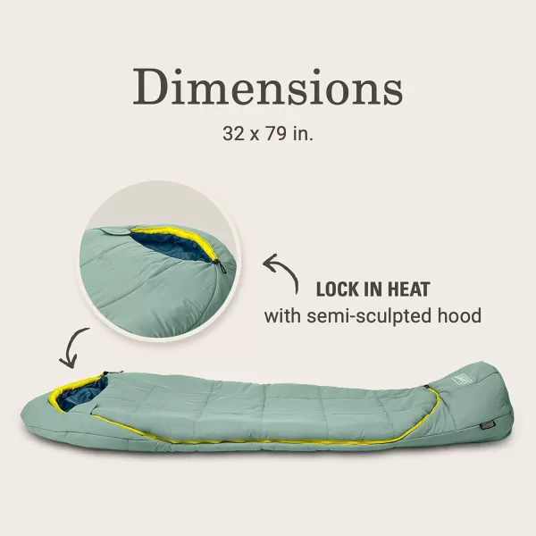 Coleman Big Bay Mummy Sleeping Bag, Cool-Weather 0°F/20°F/40°F Camping Sleeping Bag for Adults with Foot Ventilation and Compression Stuff Sack, Big &amp; Tall