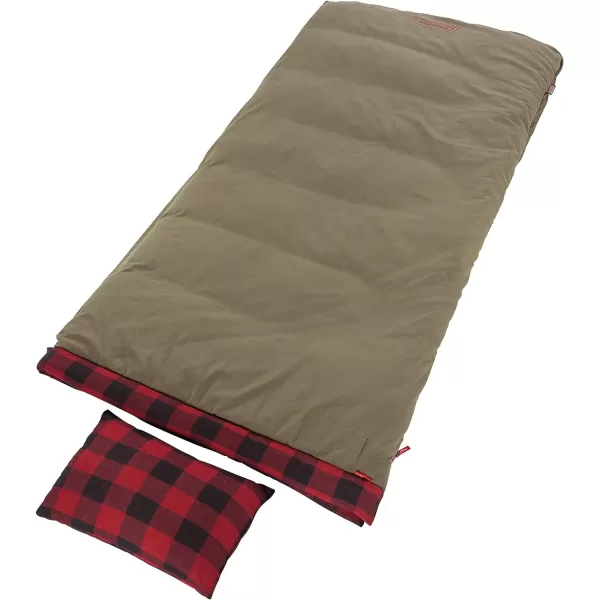 Coleman Big Game 0°F Big &amp; Tall Sleeping Bag, Cold Weather Adult Sleeping Bag with Sherpa &amp; Flannel Lining and 2-Way Zipper, Fits Campers up to 6'5"