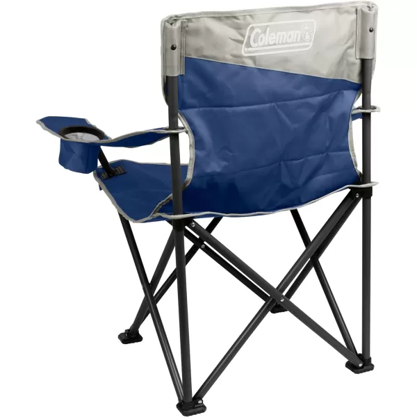 Coleman Big-N-Tall Quad Chair with Cup Holder &amp; Side Pocket, Water-Resistant Oversized Camping Chair Supports up to 600lbs, Great for Tailgating, Camping &amp; Outdoor Use, Carry Bag Included