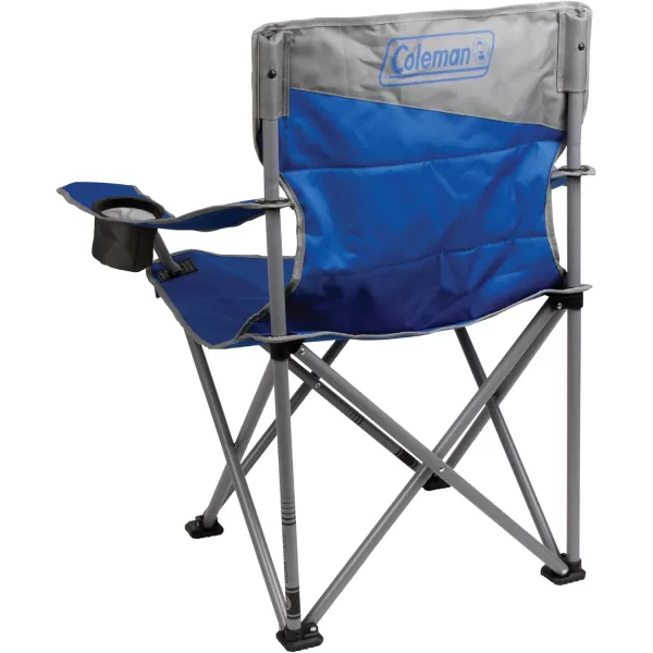 Coleman Big-N-Tall Quad Chair with Cup Holder &amp; Side Pocket, Water-Resistant Oversized Camping Chair Supports up to 600lbs, Great for Tailgating, Camping &amp; Outdoor Use, Carry Bag Included