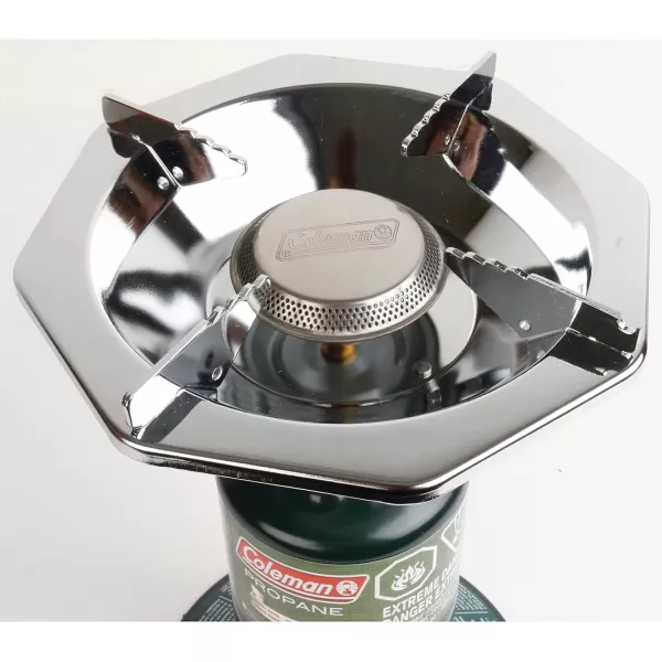 Coleman Bottletop Propane Camping Stove, Portable 1-Burner Adjustable Stove with Wind Baffles, Pressure Regulator, and 10,000 BTUs of Power; Great for Camping, Hiking, Backpacking, &amp; More