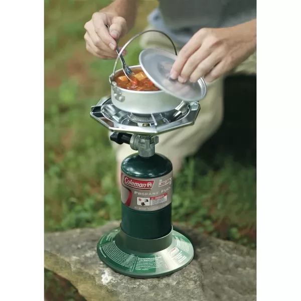 Coleman Bottletop Propane Camping Stove, Portable 1-Burner Adjustable Stove with Wind Baffles, Pressure Regulator, and 10,000 BTUs of Power; Great for Camping, Hiking, Backpacking, &amp; More