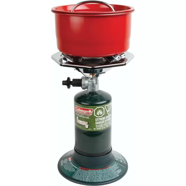 Coleman Bottletop Propane Camping Stove, Portable 1-Burner Adjustable Stove with Wind Baffles, Pressure Regulator, and 10,000 BTUs of Power; Great for Camping, Hiking, Backpacking, &amp; More