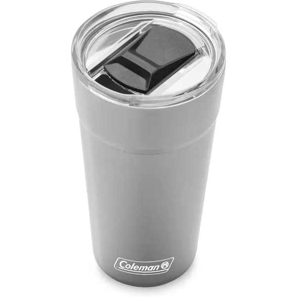 Coleman Brew Vacuum-Insulated Stainless Steel Tumbler, 20oz Water Bottle/Coffee Mug with Slidable Spout Cover &amp; Integrated Bottle Opener