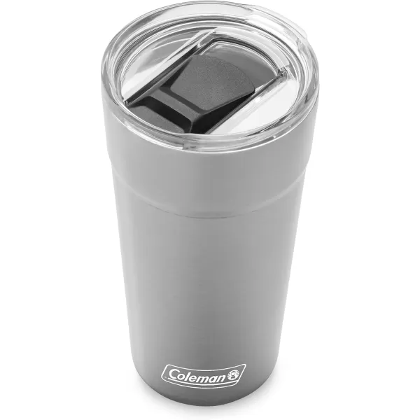 Coleman Brew Vacuum-Insulated Stainless Steel Tumbler, 20oz Water Bottle/Coffee Mug with Slidable Spout Cover &amp; Integrated Bottle Opener