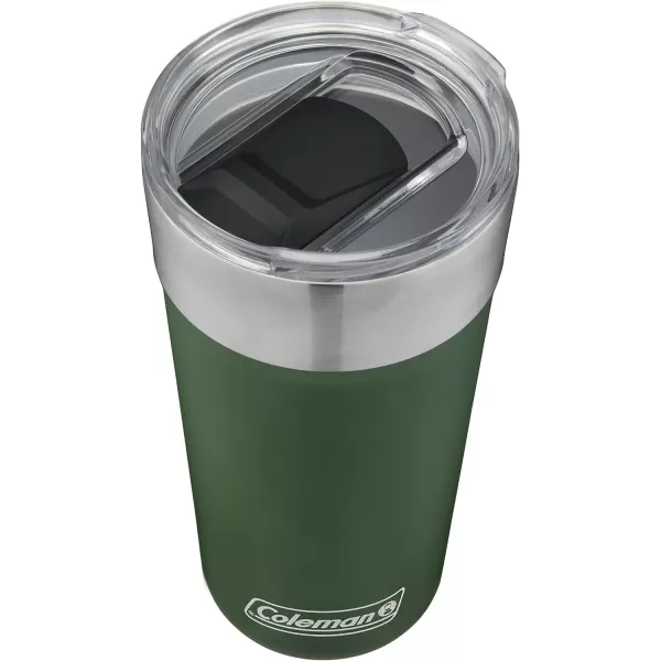 Coleman Brew Vacuum-Insulated Stainless Steel Tumbler, 20oz Water Bottle/Coffee Mug with Slidable Spout Cover &amp; Integrated Bottle Opener