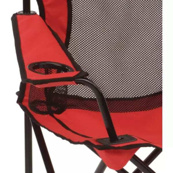 Coleman Broadband Mesh Quad Camping Chair, Cooling Mesh Back with Cup Holder, Adjustable Arm Heights, &amp; Carry Bag; Supports up to 250lbs