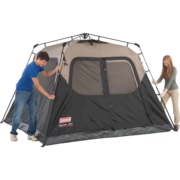 Coleman Camping Tent with Instant Setup, 4/6/8/10 Person Weatherproof Tent with WeatherTec Technology, Double-Thick Fabric, and Included Carry Bag, Sets Up in 60 Seconds