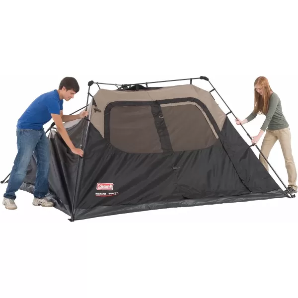 Coleman Camping Tent with Instant Setup, 4/6/8/10 Person Weatherproof Tent with WeatherTec Technology, Double-Thick Fabric, and Included Carry Bag, Sets Up in 60 Seconds