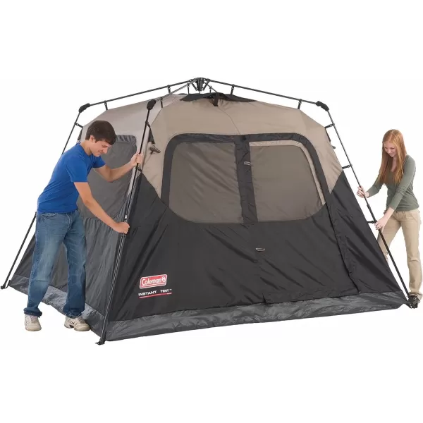 Coleman Camping Tent with Instant Setup, 4/6/8/10 Person Weatherproof Tent with WeatherTec Technology, Double-Thick Fabric, and Included Carry Bag, Sets Up in 60 Seconds