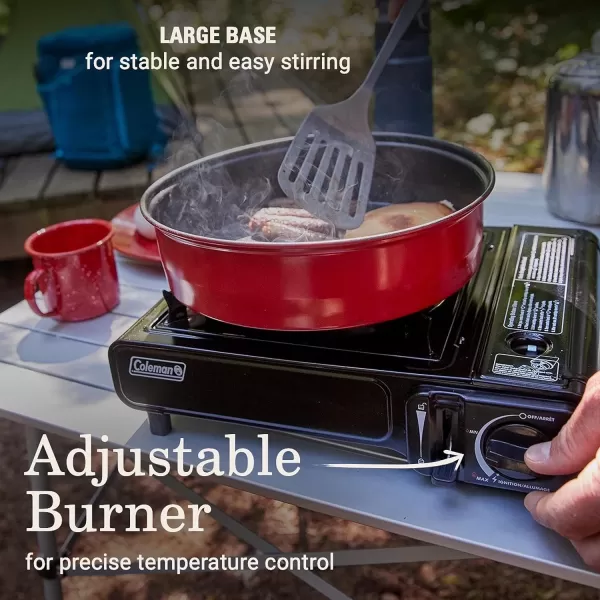 Coleman Classic 1-Burner Butane Stove, Portable Camping Stove with Carry Case &amp; Push-Button Starter, Includes Precise Temperature Control &amp; 7,650 BTUs of Power for Camping, Tailgating, &amp; More