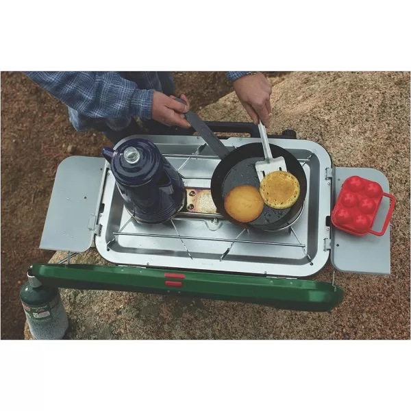 Coleman Classic 3-Burner Propane Camping Stove, Portable Camp Stove with 3 Adjustable Burners &amp; Push-Button Instant Ignition, 28,000 BTUs for Camping, Tailgating, Grilling, BBQs, &amp; More