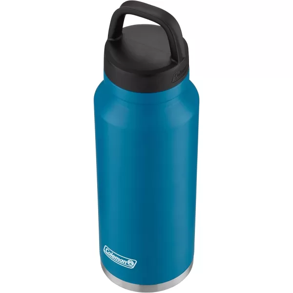 Coleman Connector Vacuum-Insulated Stainless Steel Water Bottle with Wide Mouth Leak-Proof Lid, 24oz/40oz Durable Water Bottle with Carry Handle, Keeps Drinks Hot or Cold for Hours