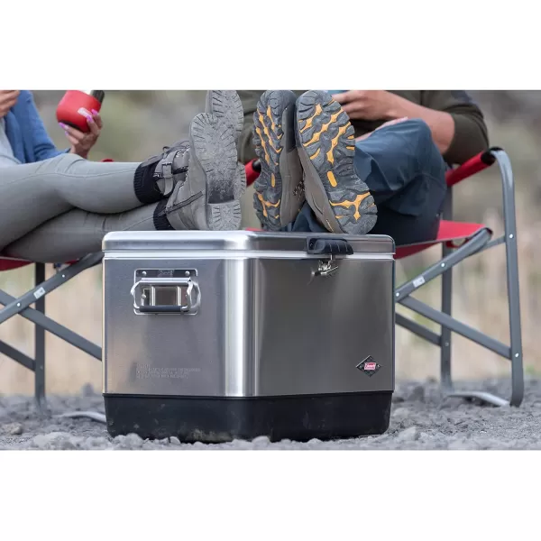 Coleman Cooler | Steel-Belted Cooler Keeps Ice Up to 4 Days | 54-Quart Cooler for Camping, BBQs, Tailgating &amp; Outdoor Activities