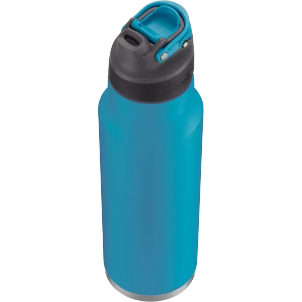 Coleman FreeFlow Vacuum-Insulated Stainless Steel Water Bottle with Leak-Proof Lid, 24oz/40oz Bottle with Button-Operated Lid &amp; Carry Handle, Keeps Drinks Hot or Cold for Hours