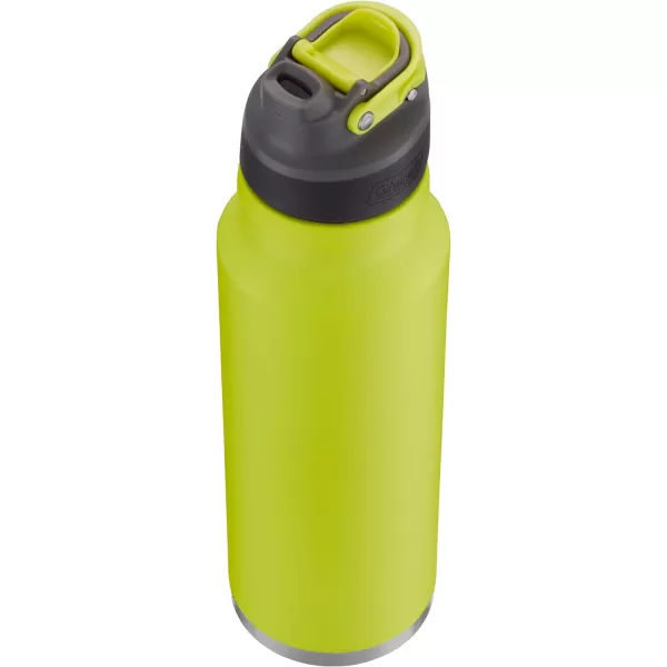 Coleman FreeFlow Vacuum-Insulated Stainless Steel Water Bottle with Leak-Proof Lid, 24oz/40oz Bottle with Button-Operated Lid &amp; Carry Handle, Keeps Drinks Hot or Cold for Hours