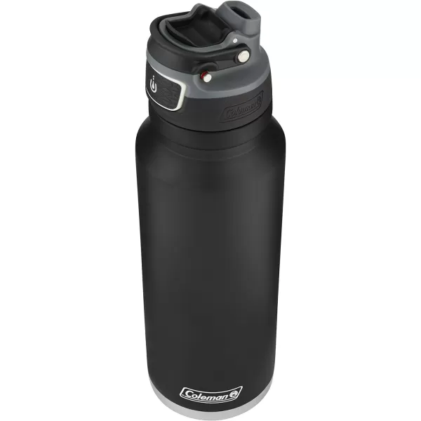 Coleman FreeFlow Vacuum-Insulated Stainless Steel Water Bottle with Leak-Proof Lid, 24oz/40oz Bottle with Button-Operated Lid &amp; Carry Handle, Keeps Drinks Hot or Cold for Hours