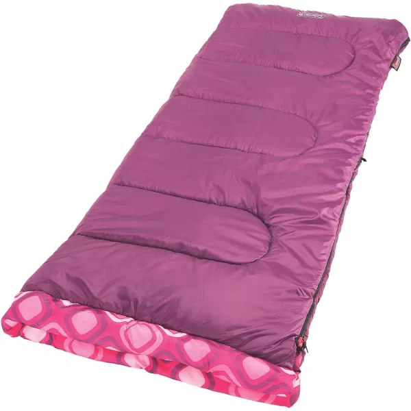 Coleman Kids 45°F Sleeping Bag, Comfortable Youth Sleeping Bag for Sleepovers &amp; Camping, Fits Children up to 5ft 5in Tall, Lightweight and Warm Sleeping Bag for Indoor/Outdoor Use, Machine Washable