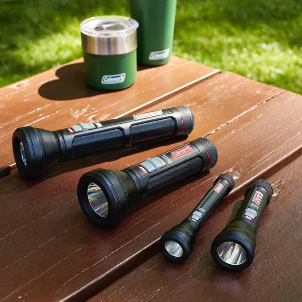 Coleman LED Flashlight with BatteryGuard Technology, Strong &amp; Lightweight Water-Resistant Flashlight with Extra Drop Protection, Up to 25% More Battery Life than Traditional Flashlights