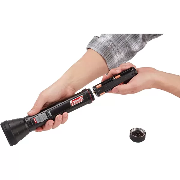 Coleman LED Flashlight with BatteryGuard Technology, Strong &amp; Lightweight Water-Resistant Flashlight with Extra Drop Protection, Up to 25% More Battery Life than Traditional Flashlights