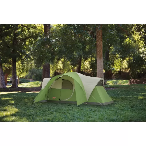 Coleman Montana Camping Tent, 6/8 Person Family Tent with Included Rainfly, Carry Bag, and Spacious Interior, Fits Multiple Queen Airbeds and Sets Up in 15 Minutes