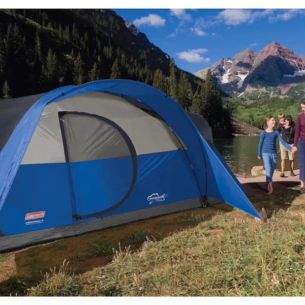 Coleman Montana Camping Tent, 6/8 Person Family Tent with Included Rainfly, Carry Bag, and Spacious Interior, Fits Multiple Queen Airbeds and Sets Up in 15 Minutes