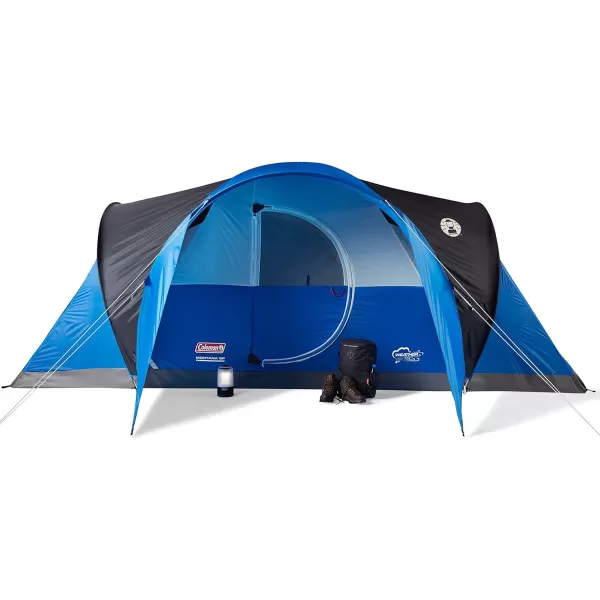 Coleman Montana Camping Tent, 6/8 Person Family Tent with Included Rainfly, Carry Bag, and Spacious Interior, Fits Multiple Queen Airbeds and Sets Up in 15 Minutes