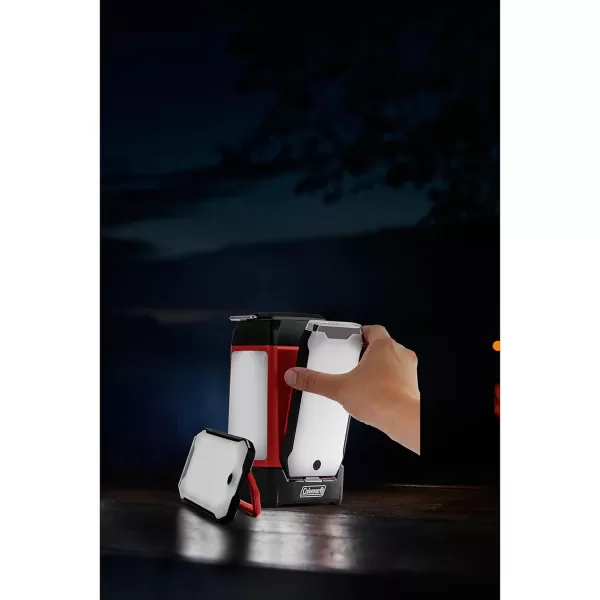 Coleman Multi-Panel Rechargeable LED Lantern, Water-Resistant Lantern with Removable Magnetic Light Panels, Built-In Flashlight, &amp; USB Charging Port; Great for Camping, Hunting, Emergencies, &amp; More