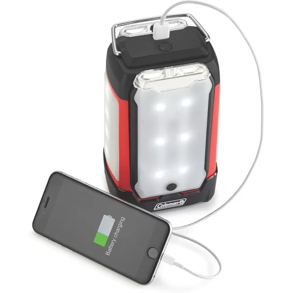 Coleman Multi-Panel Rechargeable LED Lantern, Water-Resistant Lantern with Removable Magnetic Light Panels, Built-In Flashlight, &amp; USB Charging Port; Great for Camping, Hunting, Emergencies, &amp; More