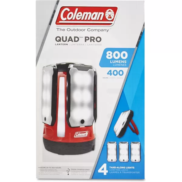 Coleman Multi-Panel Rechargeable LED Lantern, Water-Resistant Lantern with Removable Magnetic Light Panels, Built-In Flashlight, &amp; USB Charging Port; Great for Camping, Hunting, Emergencies, &amp; More