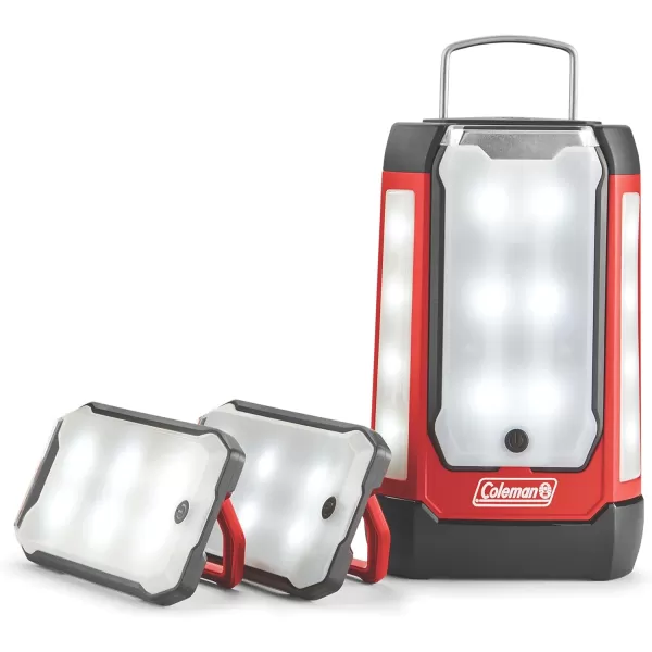 Coleman Multi-Panel Rechargeable LED Lantern, Water-Resistant Lantern with Removable Magnetic Light Panels, Built-In Flashlight, &amp; USB Charging Port; Great for Camping, Hunting, Emergencies, &amp; More