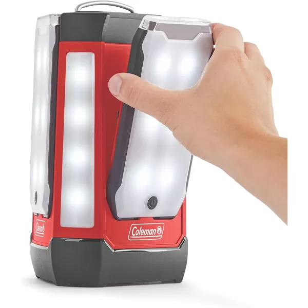 Coleman Multi-Panel Rechargeable LED Lantern, Water-Resistant Lantern with Removable Magnetic Light Panels, Built-In Flashlight, &amp; USB Charging Port; Great for Camping, Hunting, Emergencies, &amp; More