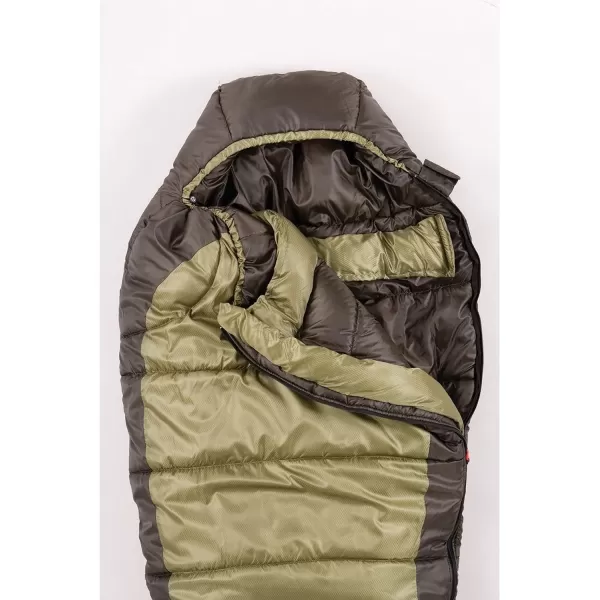 Coleman North Rim Cold-Weather Mummy Sleeping Bag, 0°F Sleeping Bag for Big &amp; Tall Adults, No-Snag Zipper with Adjustable Hood for Warmth and Ventilation