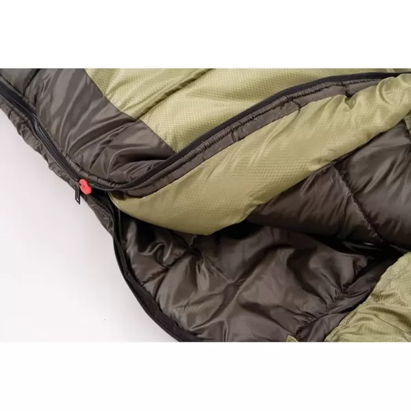 Coleman North Rim Cold-Weather Mummy Sleeping Bag, 0°F Sleeping Bag for Big &amp; Tall Adults, No-Snag Zipper with Adjustable Hood for Warmth and Ventilation