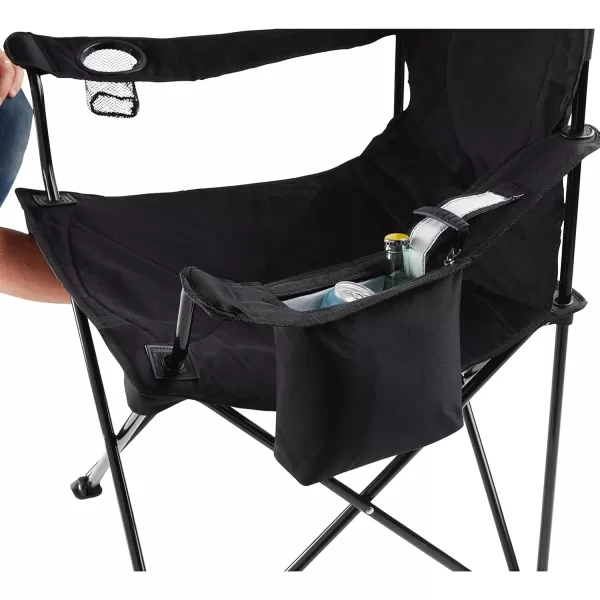 Coleman Portable Camping Chair with 4-Can Cooler, Fully Cushioned Seat and Back with Side Pocket and Cup Holder, Carry Bag Included, Collapsible Chair for Camping, Tailgates, Beach, and Sports