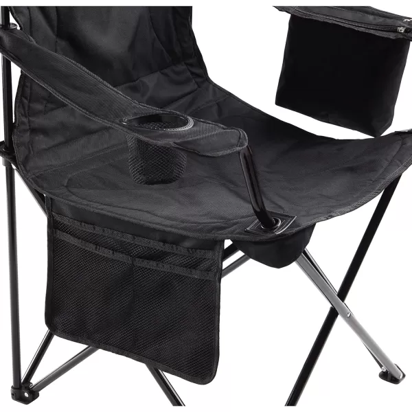 Coleman Portable Camping Chair with 4-Can Cooler, Fully Cushioned Seat and Back with Side Pocket and Cup Holder, Carry Bag Included, Collapsible Chair for Camping, Tailgates, Beach, and Sports