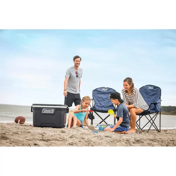 Coleman Portable Camping Chair with 4-Can Cooler, Fully Cushioned Seat and Back with Side Pocket and Cup Holder, Carry Bag Included, Collapsible Chair for Camping, Tailgates, Beach, and Sports