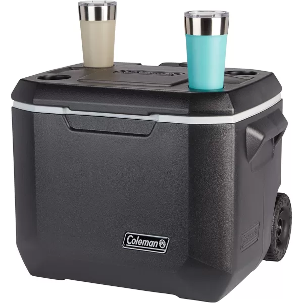 Coleman Portable Rolling Cooler | 50 Quart Xtreme 5 Day Cooler with Wheels | Wheeled Hard Cooler Keeps Ice Up to 5 Days