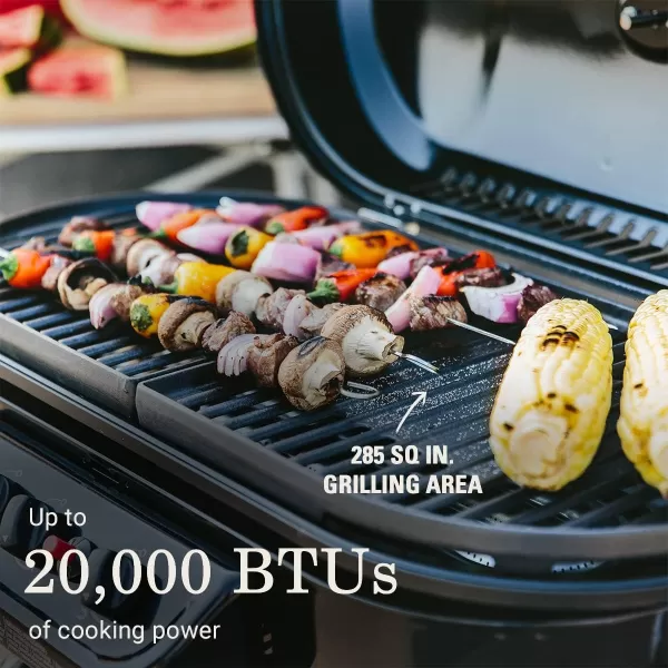 Coleman RoadTrip 285 Portable Stand-Up Propane Grill, Gas Grill with 3 Adjustable Burners &amp; Instastart Push-Button Ignition; Great for Camping, Tailgating, BBQ, Parties, Backyard, Patio &amp; More