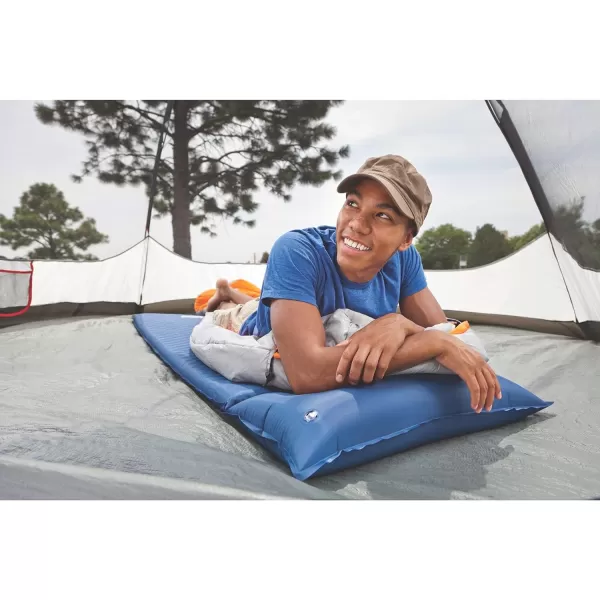 Coleman Self-Inflating Sleeping Pad with Pillow, 2.5in Thick Camping Sleep Pad, No Air Pump Required, Compression Straps Included for Easy Deflation