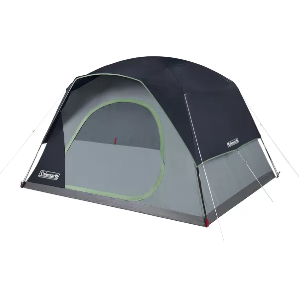 Coleman Skydome Camping Tent, 2/4/6/8 Person Family Dome Tent with 5 Minute Setup, Strong Frame can Withstand 35MPH Winds, Roomy Interior with Extra Storage Included