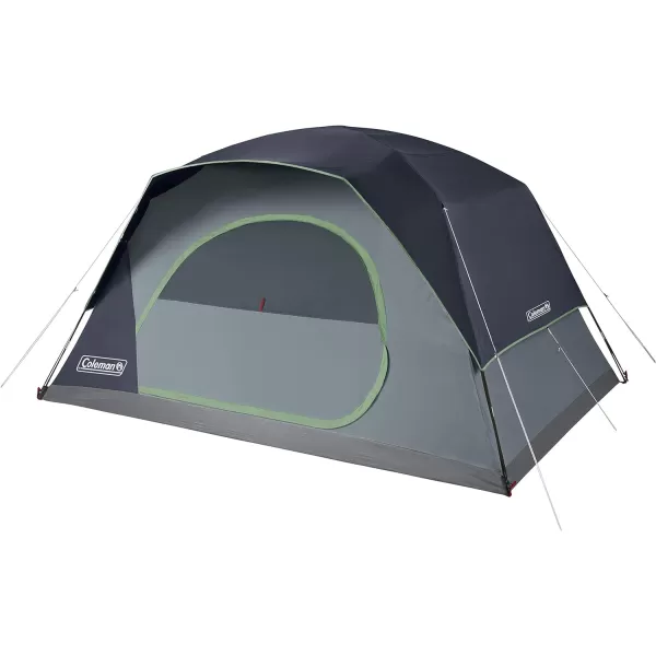 Coleman Skydome Camping Tent, 2/4/6/8 Person Family Dome Tent with 5 Minute Setup, Strong Frame can Withstand 35MPH Winds, Roomy Interior with Extra Storage Included