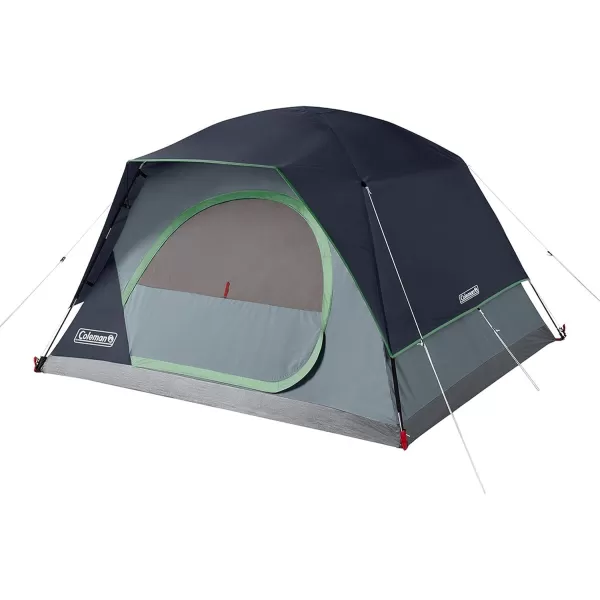 Coleman Skydome Camping Tent, 2/4/6/8 Person Family Dome Tent with 5 Minute Setup, Strong Frame can Withstand 35MPH Winds, Roomy Interior with Extra Storage Included